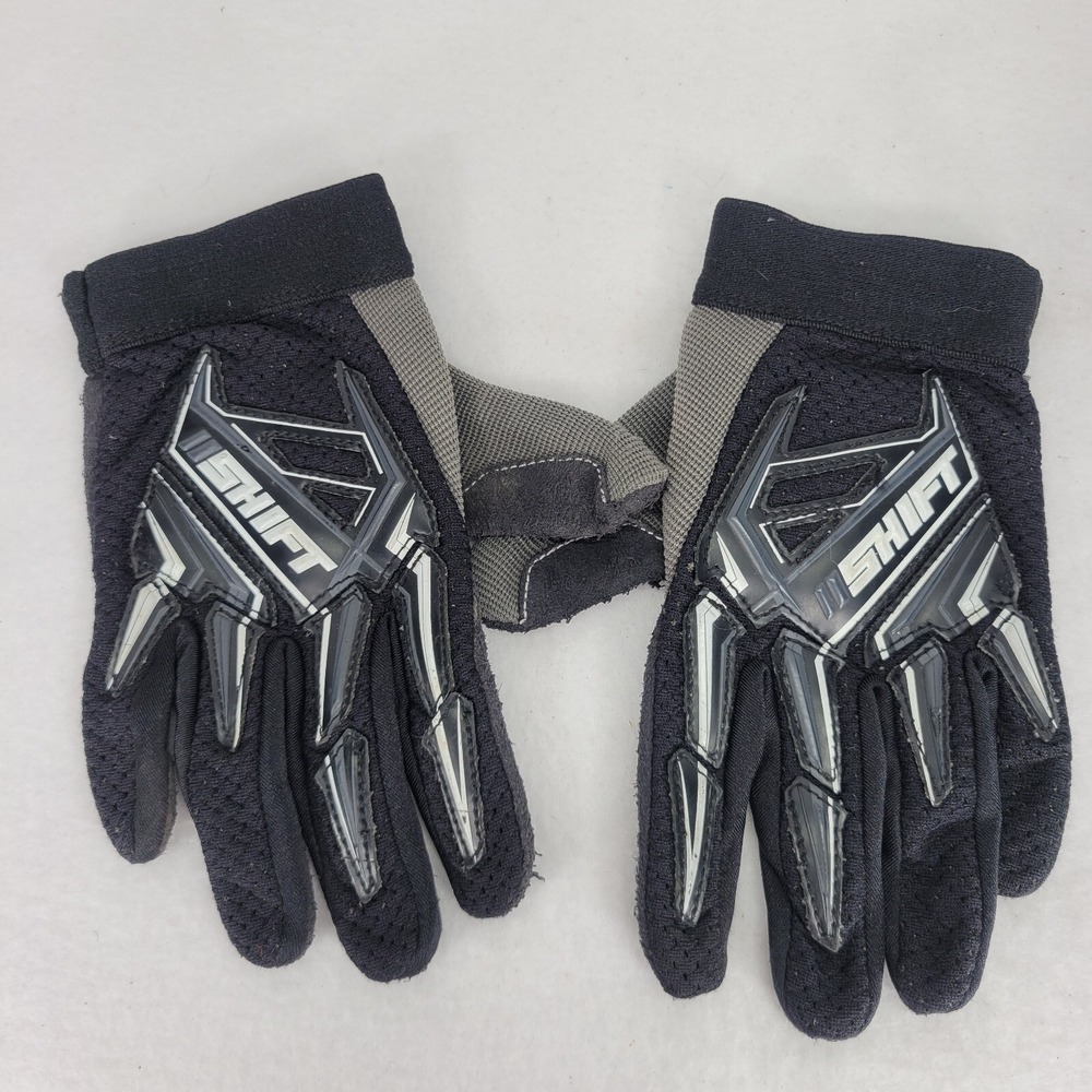 Shift Motorcycle Riding Gloves Black Gray Youth Children Size 7 Motocross Racing